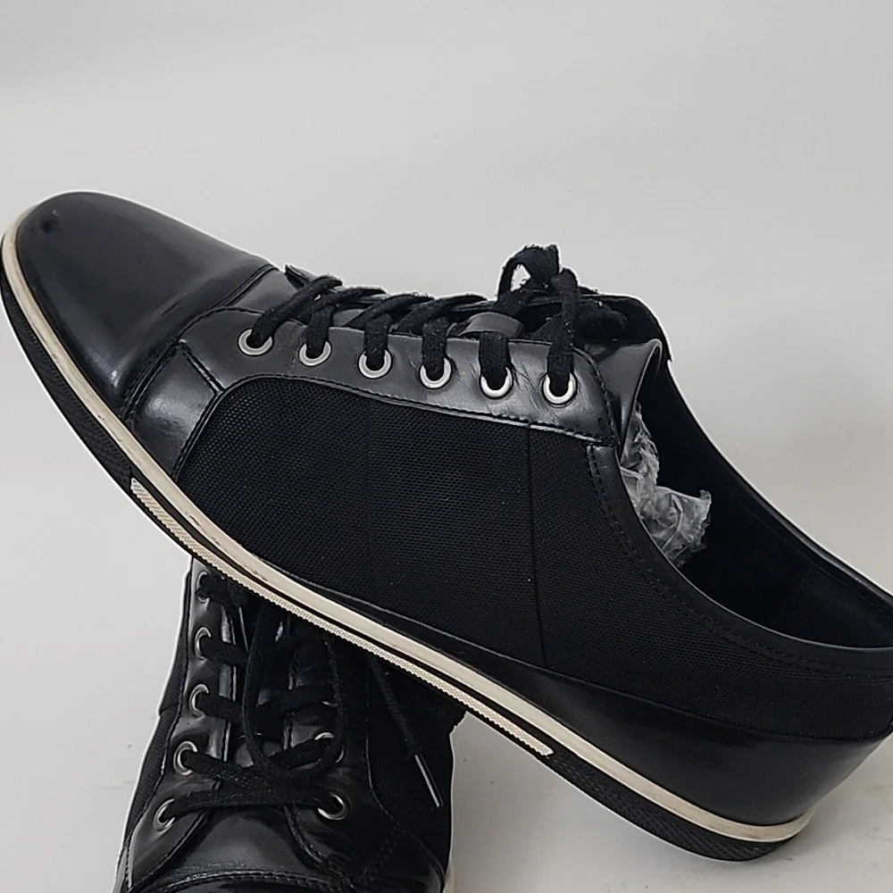 Zanzara Rory Black Leather Sneakers Size 12